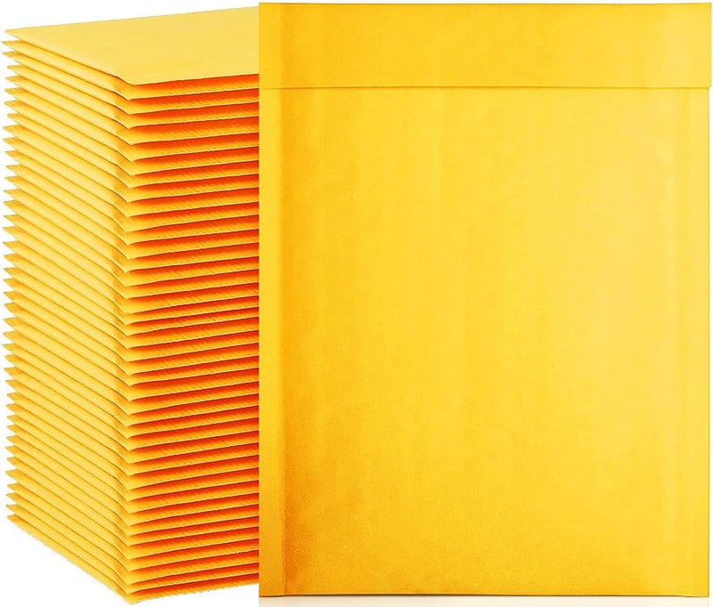 packbabol Kraft Bubble Mailers 6x10 Inch 100 Pcs,Small Self-Sealing Mail Shipping Bags,Yellow Padded Envelopes #0 - Image 1
